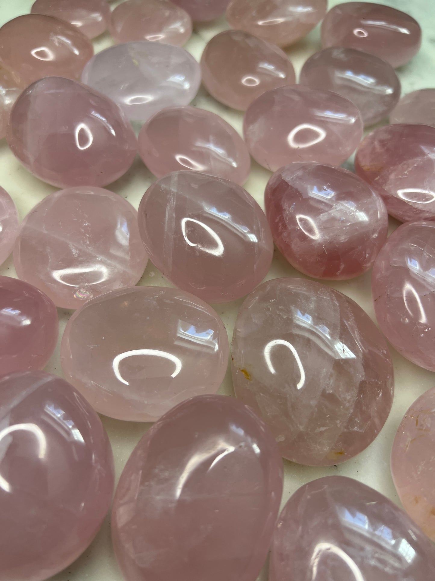 Rose Quartz Palm Stone