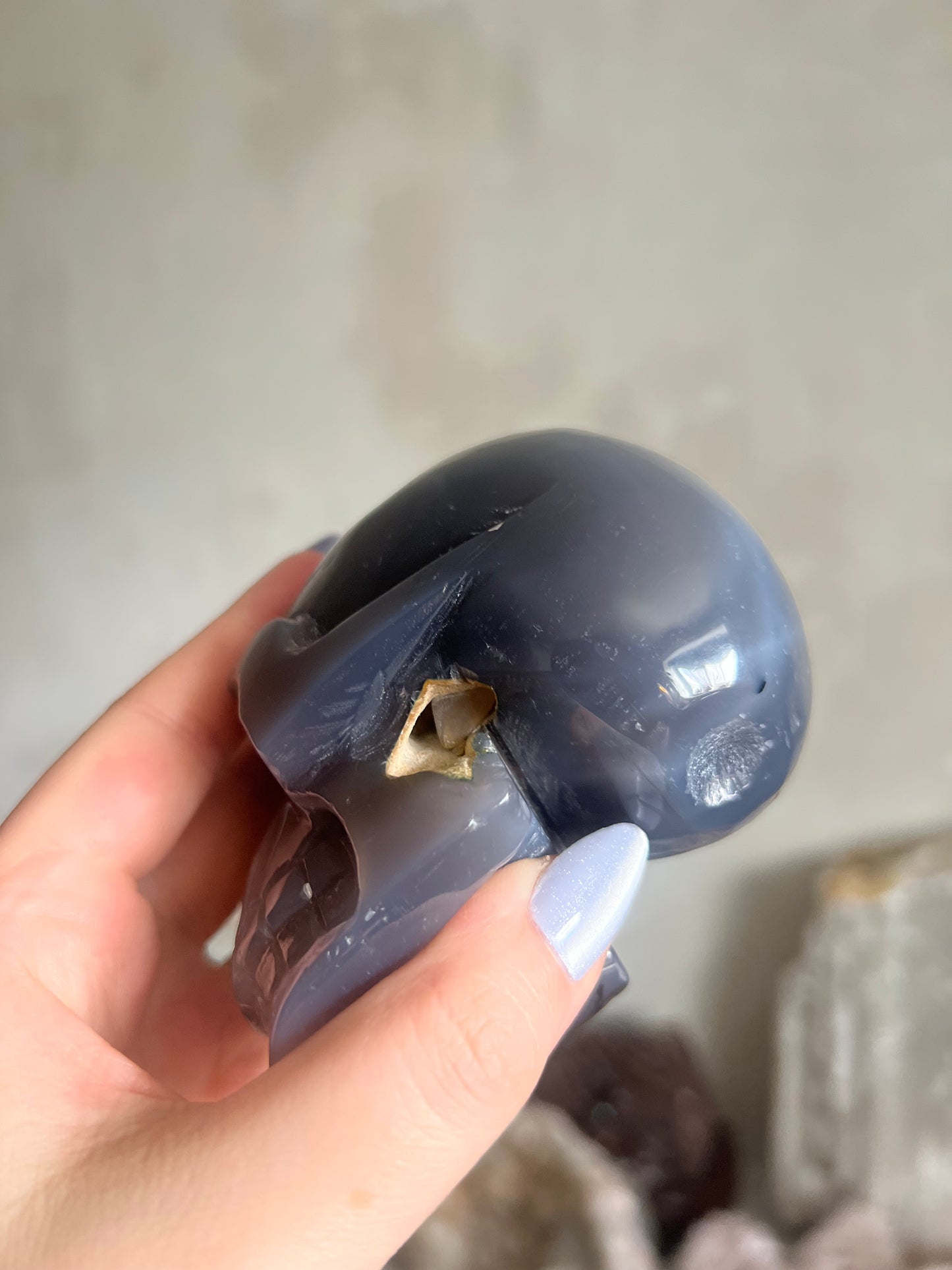 Druzy Agate Skull