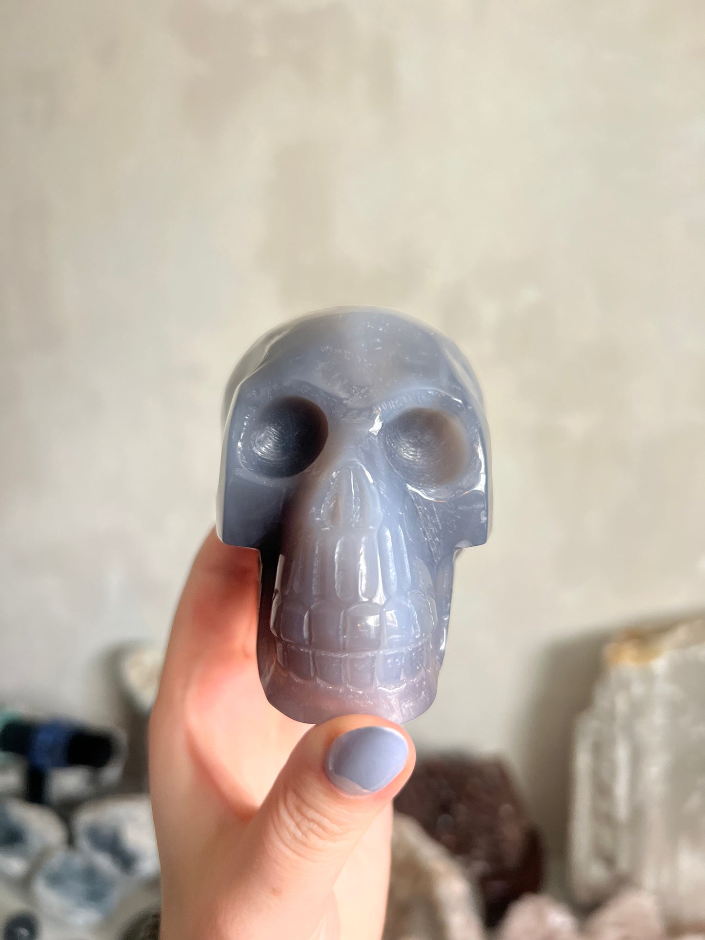 Druzy Agate Skull
