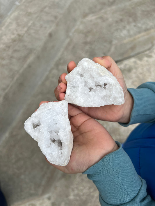 Quartz Geode Pair