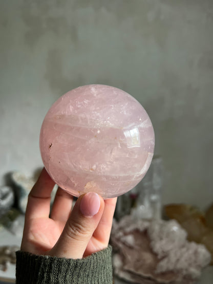 Star Rose Quartz Sphere