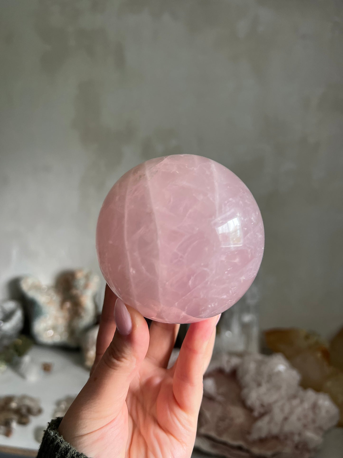 Star Rose Quartz Sphere