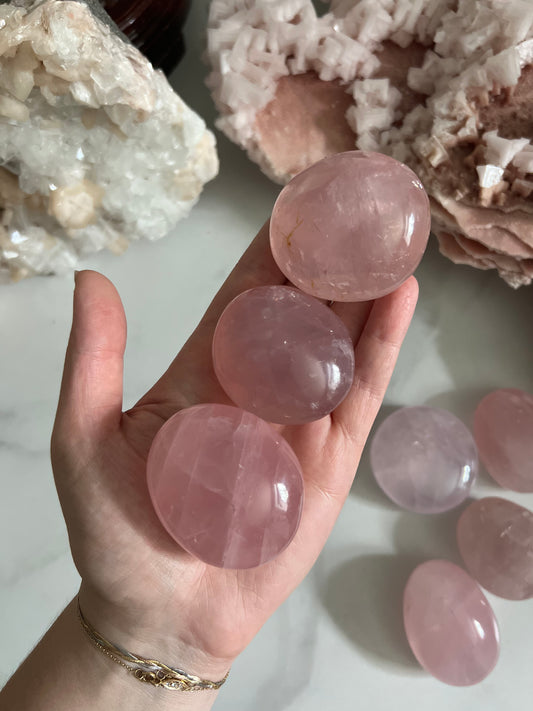 Rose Quartz Palm Stone