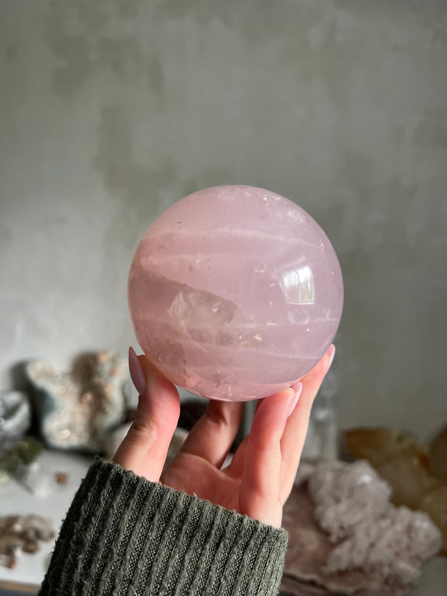 Star Rose Quartz Sphere