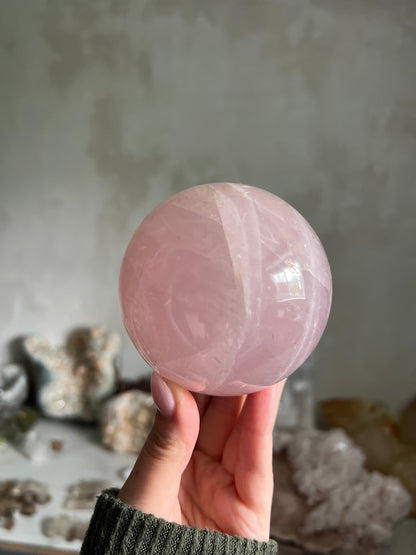 Star Rose Quartz Sphere