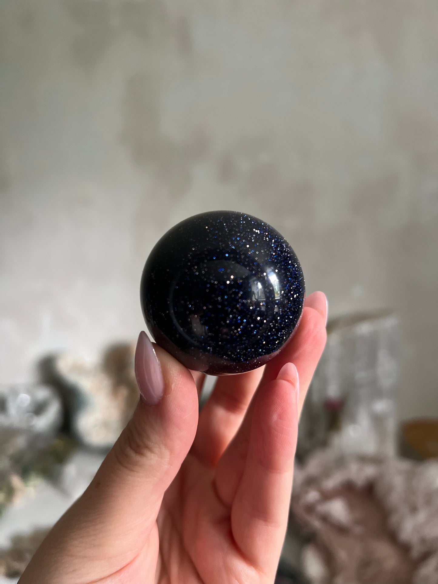 Blue Goldstone Sphere