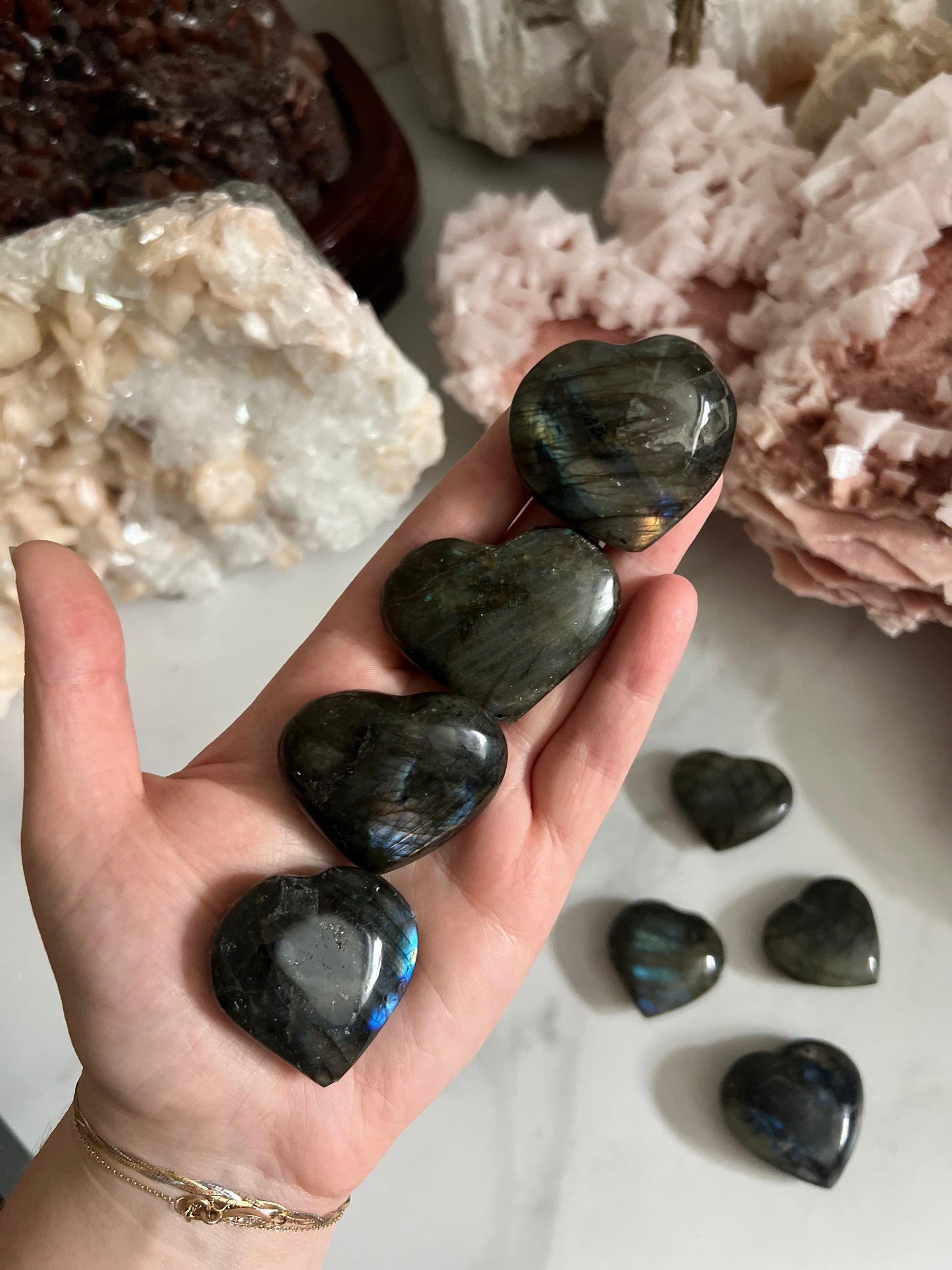 Labradorite Heart